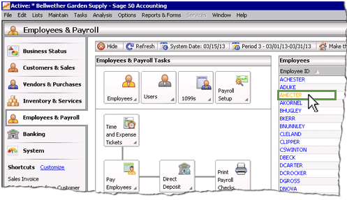 Manage Employee Record Information in Sage 50