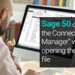 Sage 50 cannot find the Connection Manager when opening the company file