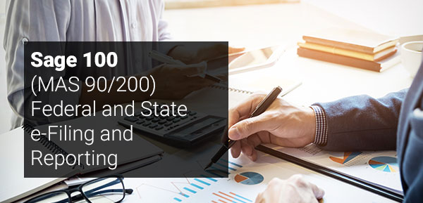 Sage 100 Federal and State e Filing and Reporting