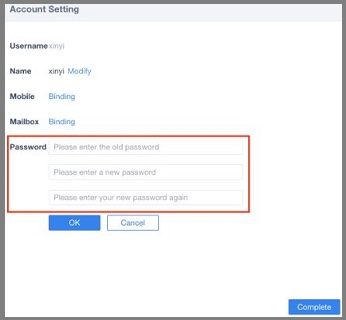 Modify a Password