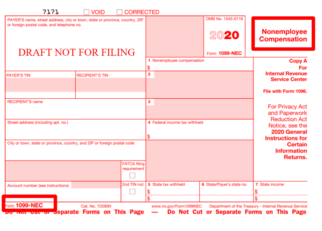 2020 Form 1099 NEC