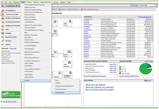 Purge Old Employees in Sage 50 2 Purge Wizard