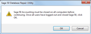 Repair Sage 50 Data Using the Sage 50 Database Repair Utility