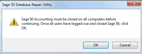Sage 50 Database Repair Utility