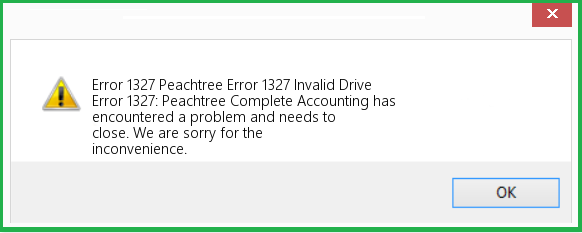 Sage Error 1327 Invalid Drive 1