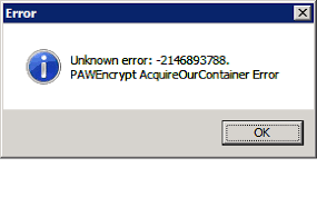 PAWEncrypt AcquireOurContainer