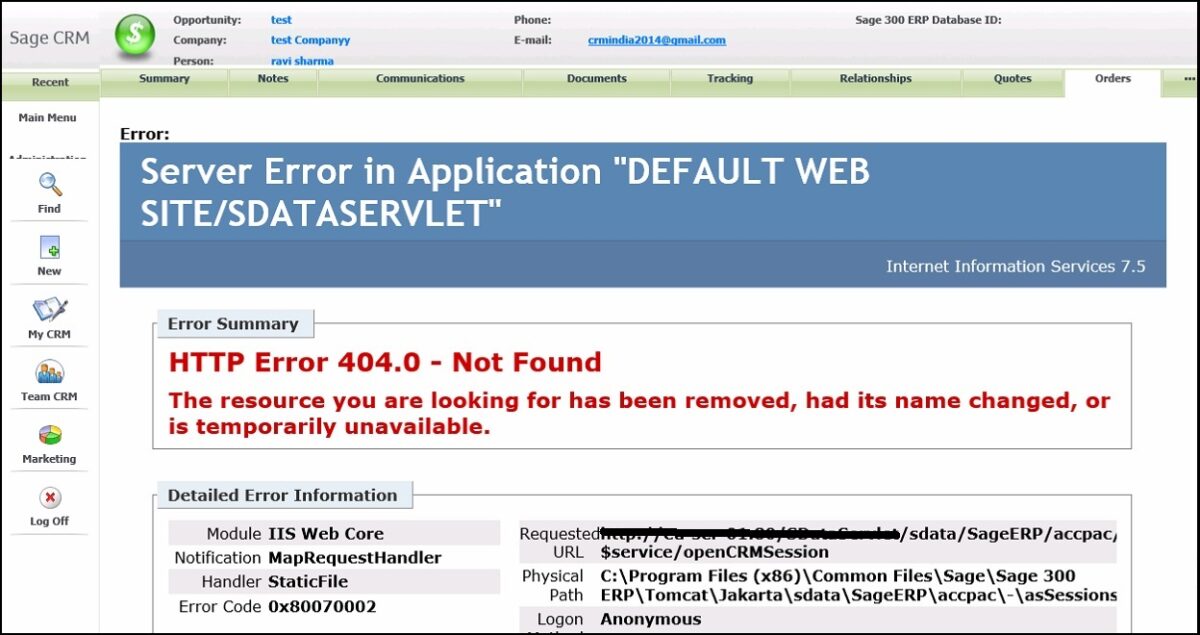 How to Fix Sage 50 404 Error While Loading Portal WebPage?