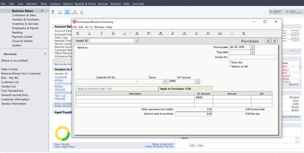Sage 50 Display setting