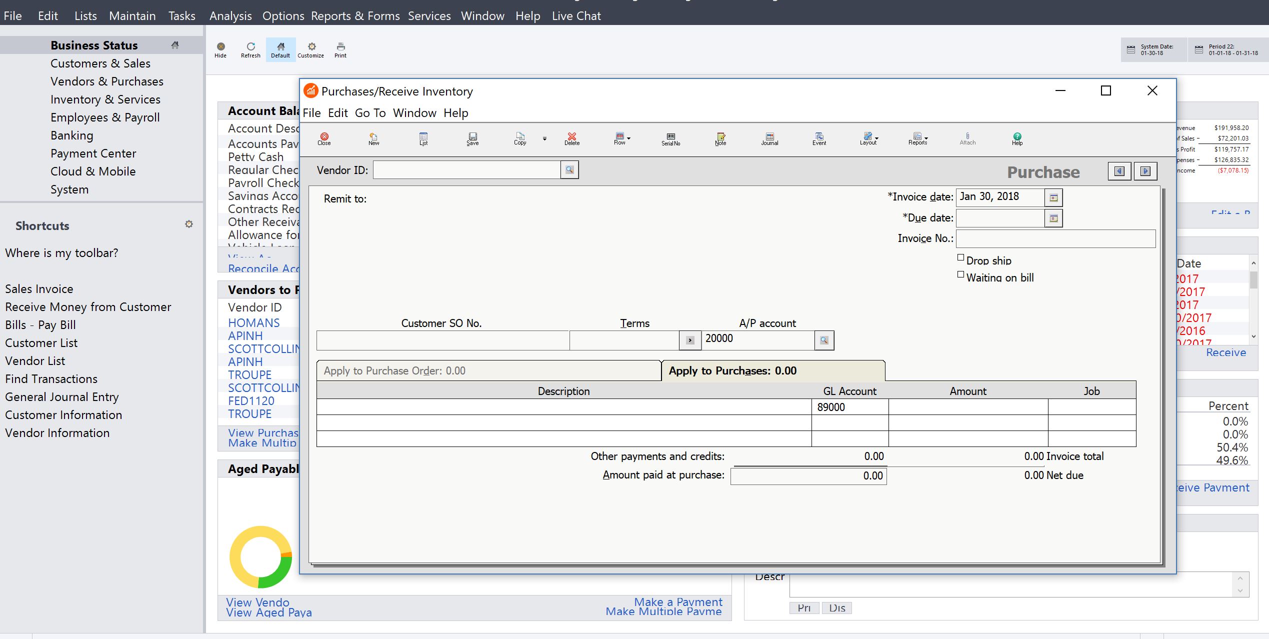 Sage 50 Display setting