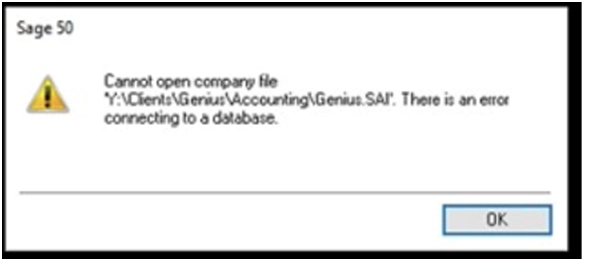 Sage HR Error Connecting MySQL