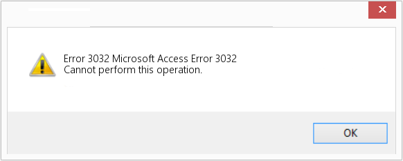 runtime errors error 3032 microsoft access error 3032 1