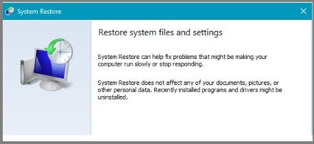 Perform System Restore