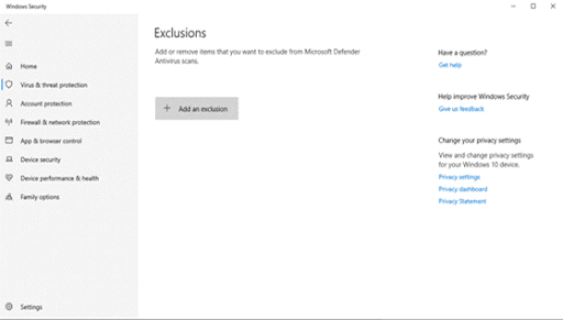 exclusions