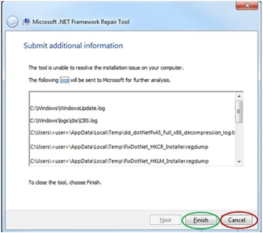 Microsoft .Net Framework Repair Tool