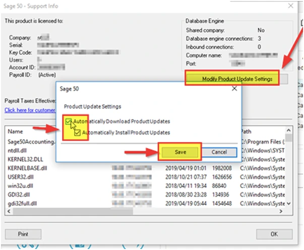 Sage 50 - Support Info