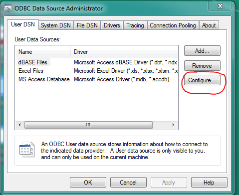 ODBC data source