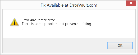 printer error 482