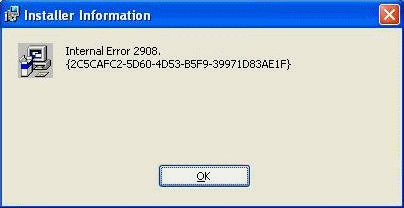 Sage Internal Error 2908