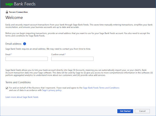 sage bank feed