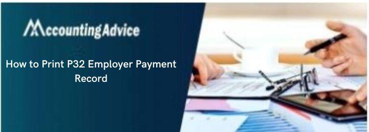 Print P32 Employer Payment