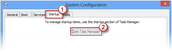 System configuration window screen menu