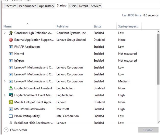 fewer details window