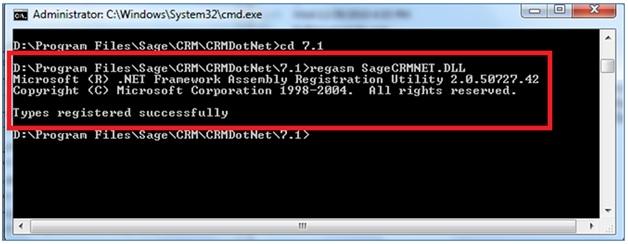 Sage CRM .NET DLLs  Window