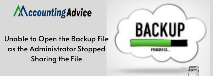 couldn't open the backup file