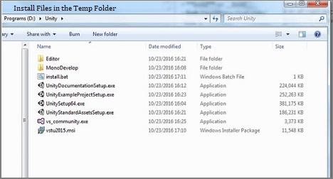 Install Using the Install Files in the Temp Folder