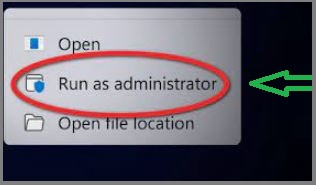 Run as Administrator icon