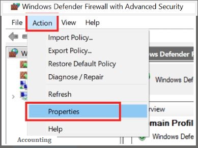 Firewall with advanced security window