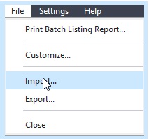 GL Entry import window