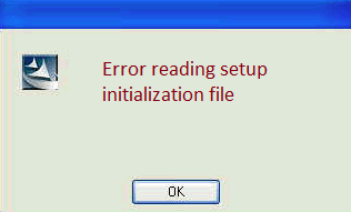 Error Reading Setup Initialization File