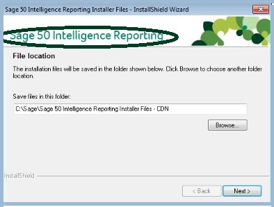 Sage intelligence reporting files window