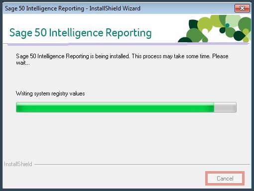 install wizard intelligence reporting window