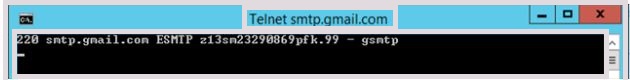 Talnet smtp window