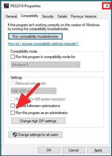 Remove Run As Administrator