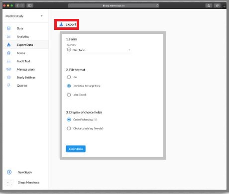 Data export