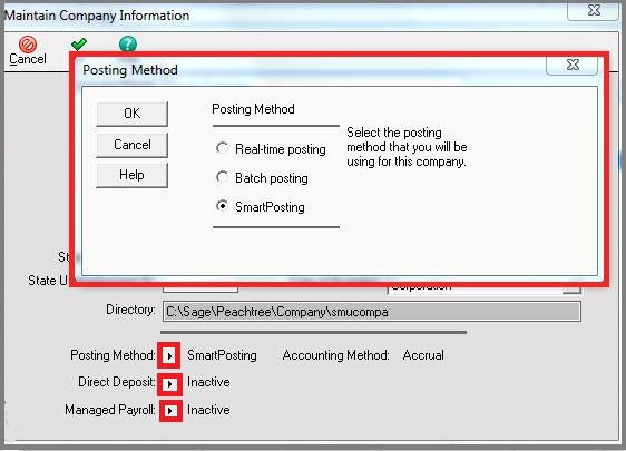 Posting Method is Batch