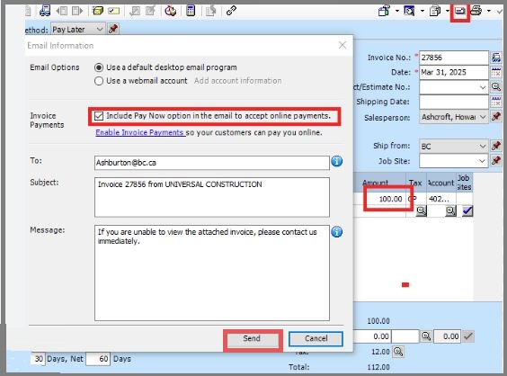 Verification of Invoice amount/Payment