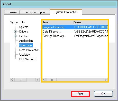 Data Path and Program Path in Sage 50