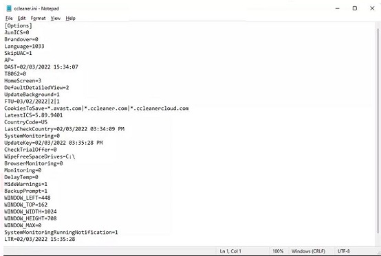 INI Extension File