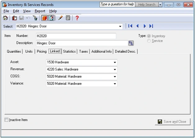Inventory & Services Records