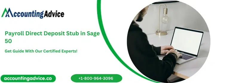 Payroll Direct Deposit Stub in Sage 50