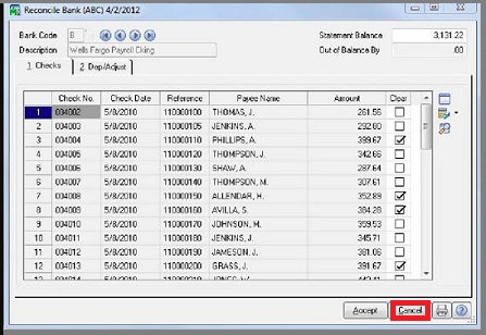 Bank Reconciliation 