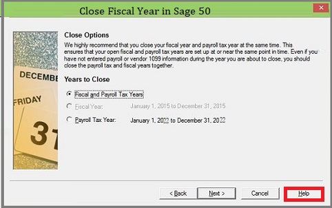 Close Fiscal Year in Sage