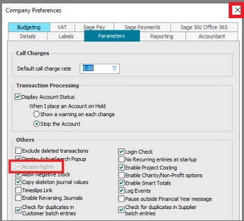 Edit User Rights in Sage 50