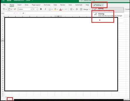 Excel Button Disabled