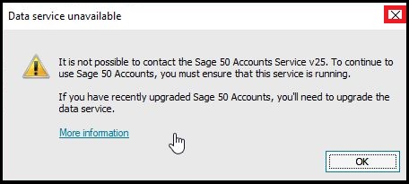 Unable to Connect to Sage Data Service