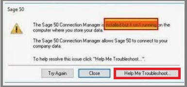 Cannot Connect to your Sage 50 Company Data Location
